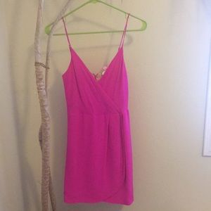 A sassy hot pink cocktail dress